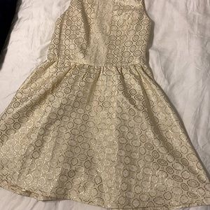 Gold & white party dress